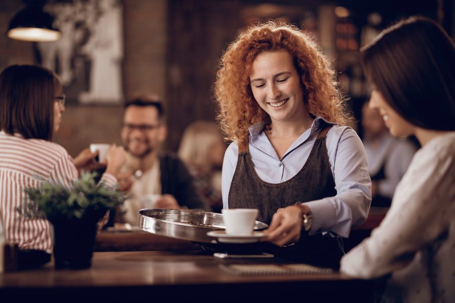 A cafe owner during service